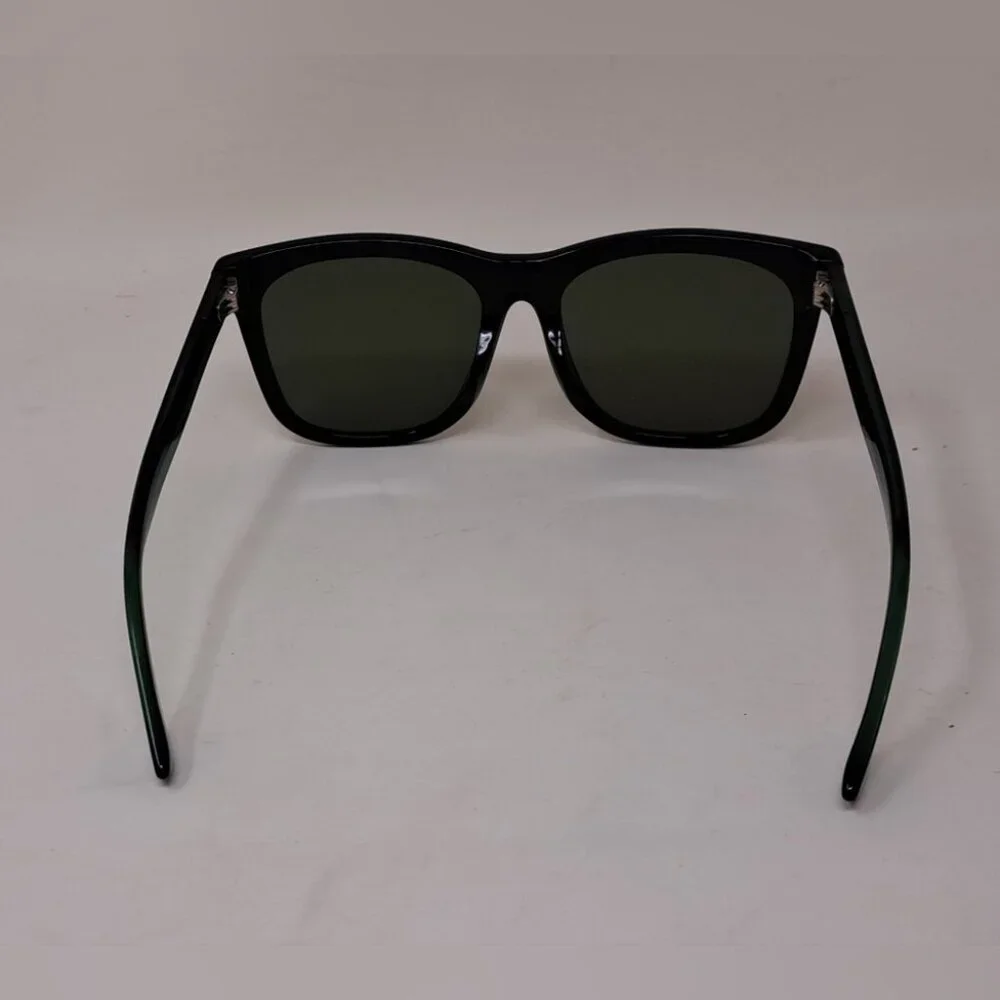 Gucci Men's Sunglasses Black Green Polarized Rectangle GG0003S 52mm 52-21-145